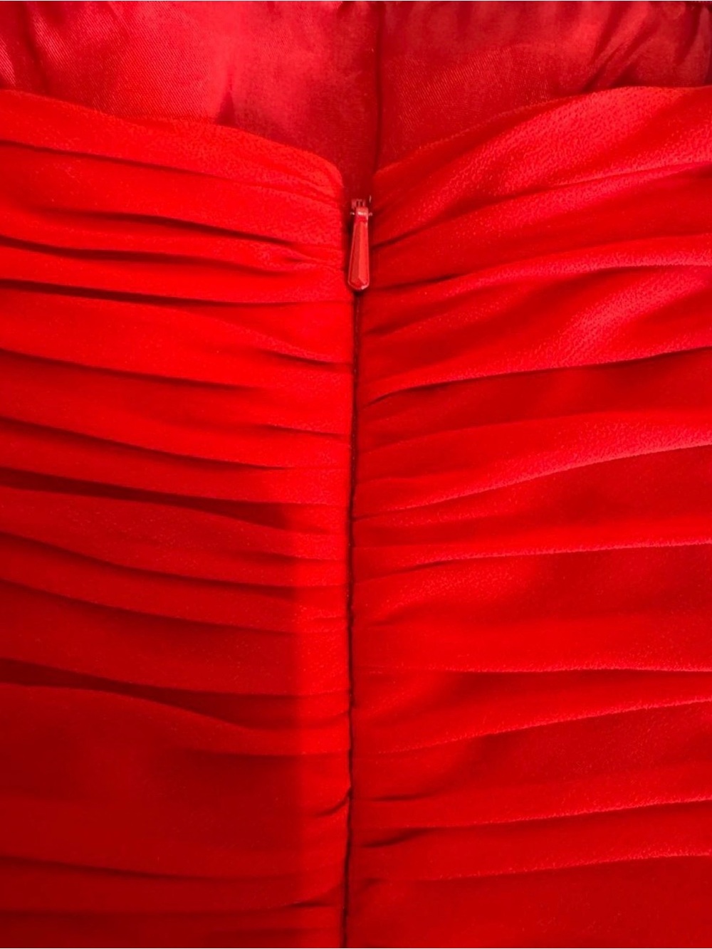 Caché Red Ruffle Mini Dress with straps, 2 - Picture 3 of 6
